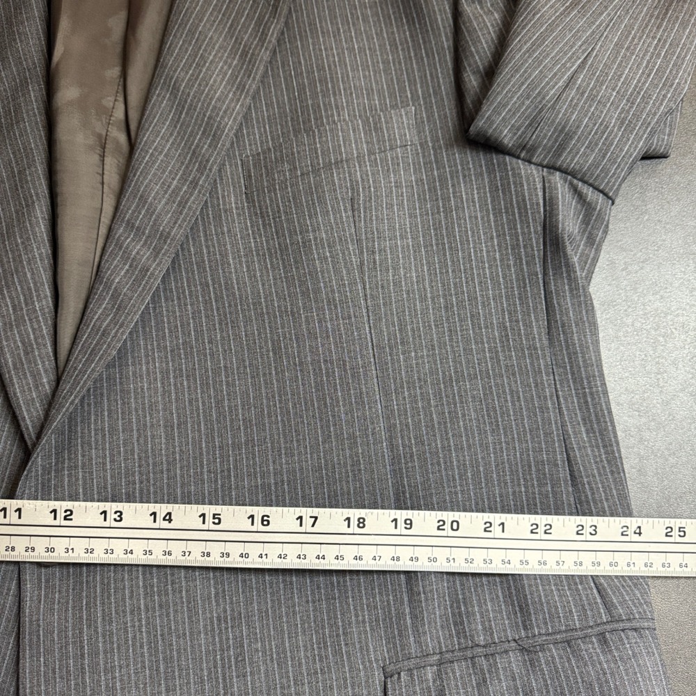 Coppley Brothers Custom Tailored 100 Wool‎ Pinstripe Suit Mens 48L 40W - Picture 10 of 11